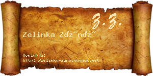 Zelinka Zénó névjegykártya